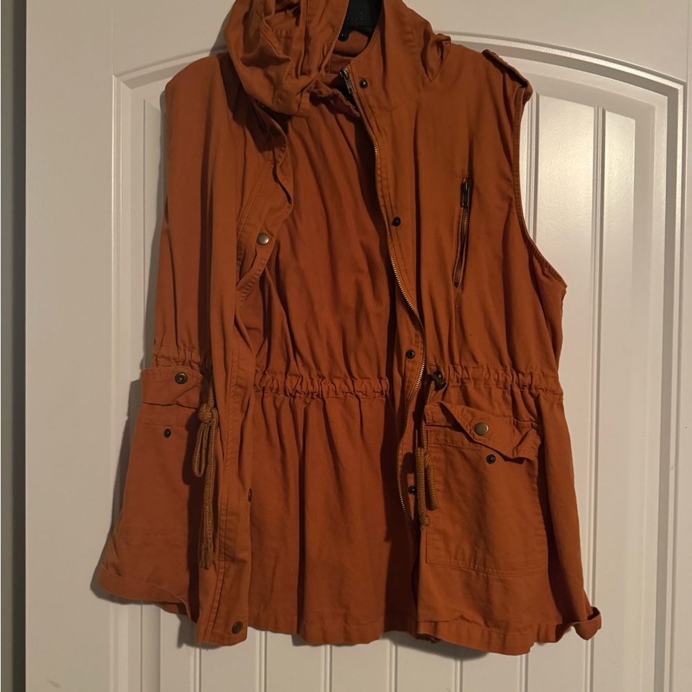 Women's Stylish Orange Utility Jacket